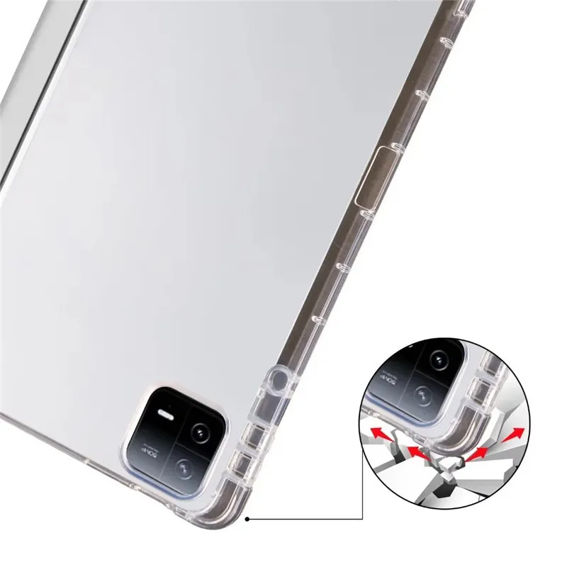 Capa inteligente transparente de TPU macio para Xiaomi Pad 7 Ultra 2025 capa de 14 polegadas com suporte para lápis