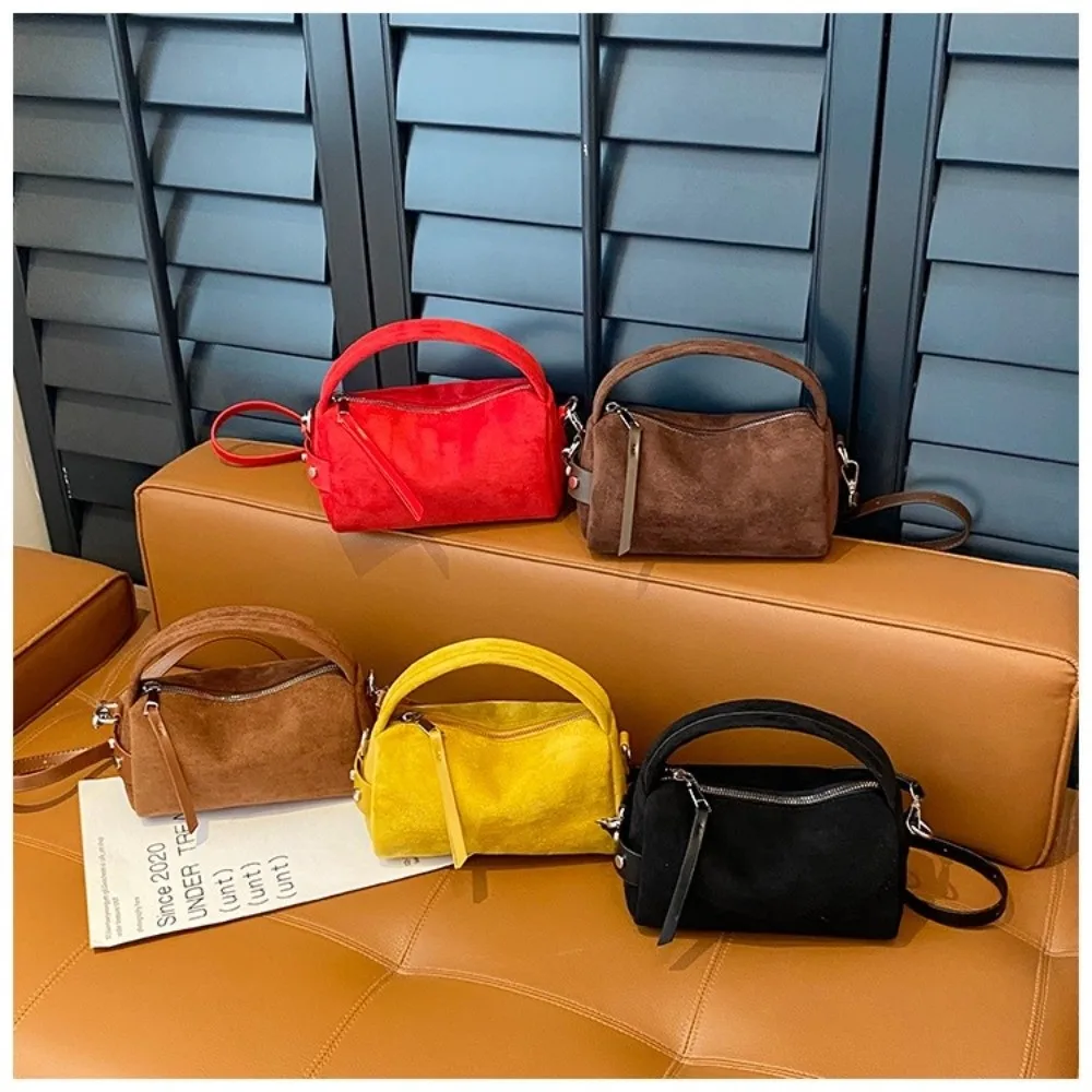

Luxury Mini Size Shoulder Bag PU Leather Frosted Surface Crossbody Bag Matte Suede Pillow Bag Daily Use