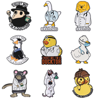 Trust Me I'm a Doctor Enamel Pin Animal Veterinarian Plague Doctor Brooches Lapel Backpack Badge Funny Jewelry Gifts For Friends