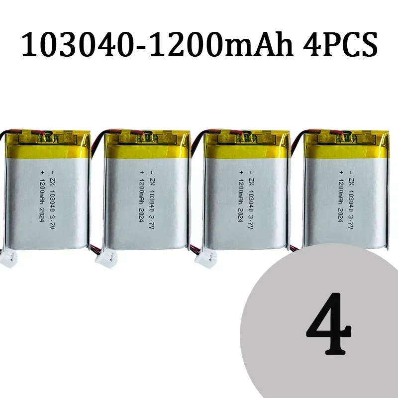 Polymer Lithium Rechargeable Battery 1200mAh 103040 3.7V for GPS Navigator MP5 Bluetooth Headset PS4 Walkie-talkie Electric Toys