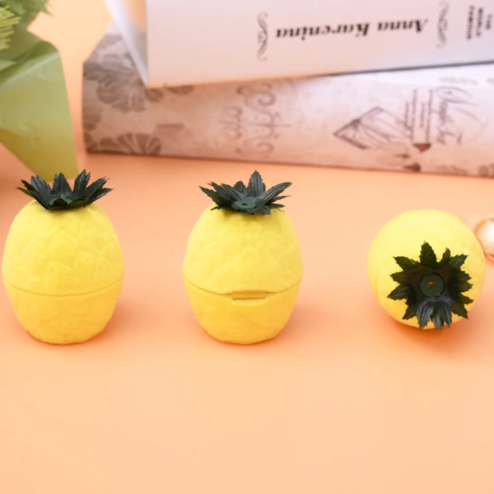 

Pineapple Shape Jewelry Case Unique Jewelry Box Exquisite Ring Case Portable Storage Box for Women