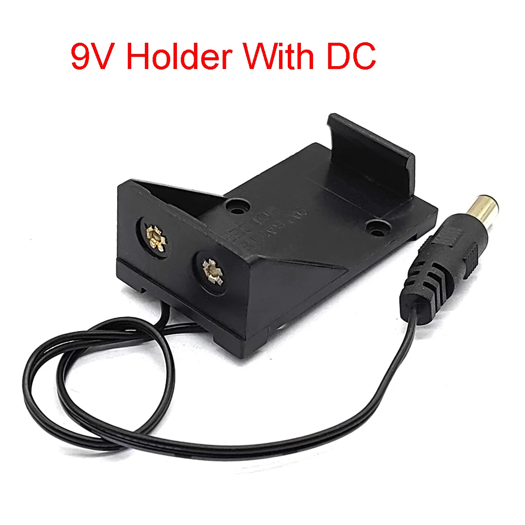 9V Battery Holder 9V Battery Box With Cover And ON/OFF Switch With Cable And DC Head 9V Battery Case DIY