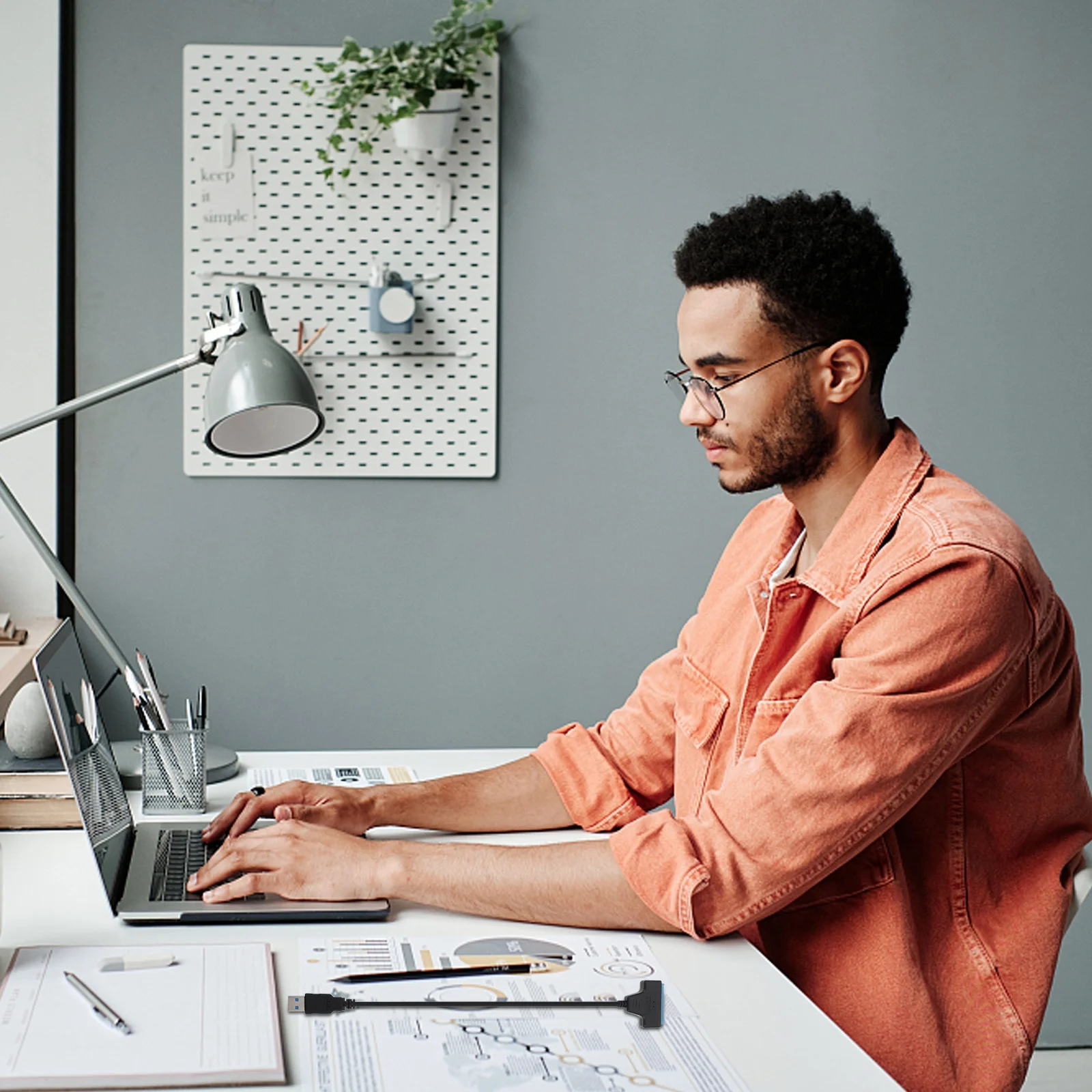 

USB 3.0 to Adapter 2.5 Inch 22 Pin Iii Converter High Speed 500Mbps Data Transfer Cable for External SSD Storage