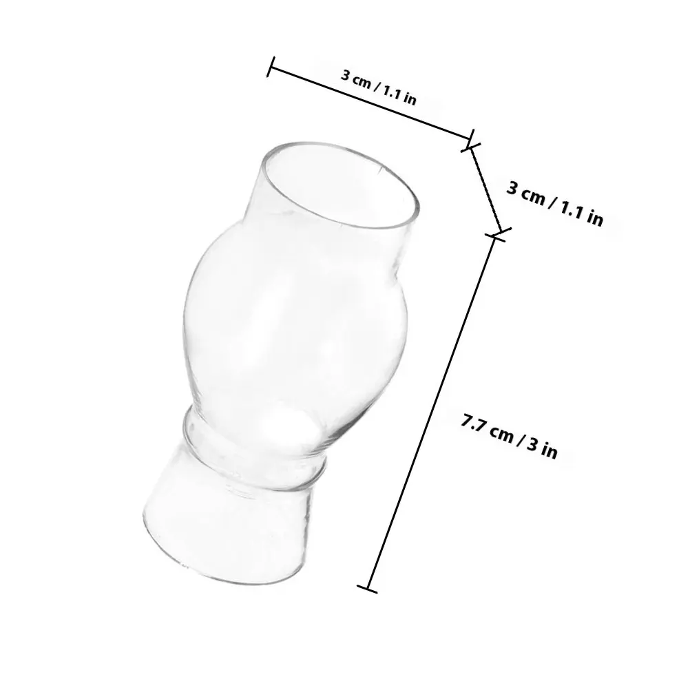 2Pcs Vintage Oil Lamp Chimney Clear Glass Shade Replacement Transparent Lamp Cover Accessories for Small Oil Lamps