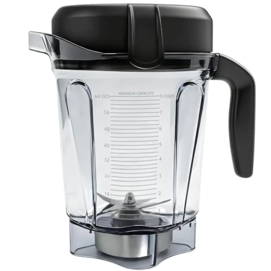 

Низкопрофильный контейнер для блендера объемом 64 унции, совместимый с Vitamix 5200, 750, 7500, 6300, VM0102, VM0103, VM0197, E310 Classic/Explori