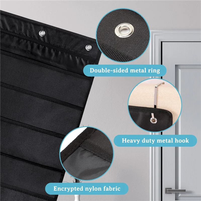 N82R Hanging Paper Storage Pocket, 12 X 12 Inch Paper Storage With 3 Pieces Hanging Hooks For Holding Scrapbook, Cardstock Durab