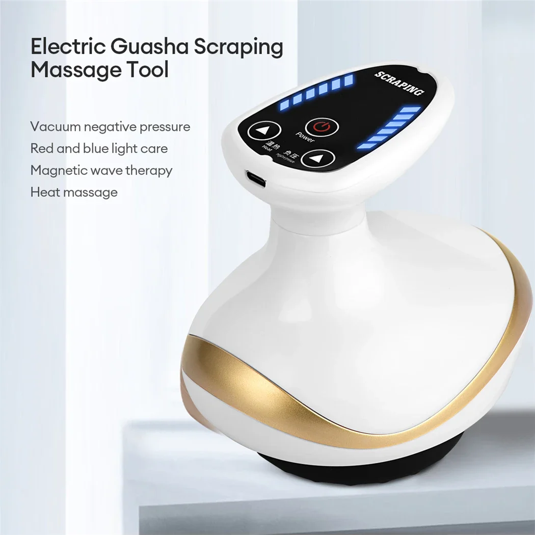 

Electric EMS Body Massager Cupping Massage with LCD Display Guasha Scraping Vacuum Suction Cup IR Heating Fat Burner Slimming