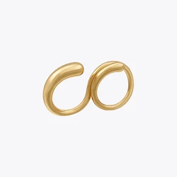 ENFASHION Double Rings Adjustable For Women Anillos Mujer Gold Color Fashion Jewelry Rings Simple Office Dropshipping R234202