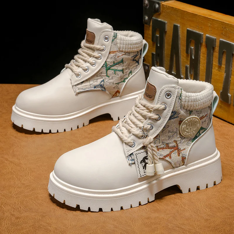 

Classic Men's Platform Boots Designer Outdoor Work Shoes Men Comfortable Non-slip Ankle Boots Man Casual Boots botas para hombre