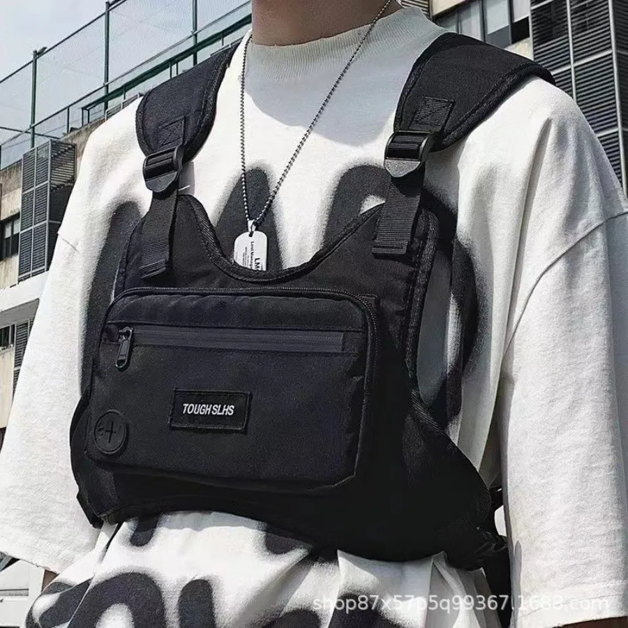 

【New style】Tools wind vest vest bag fashion brand couples bag tactical bag men's function vest bag casual men's chest bag