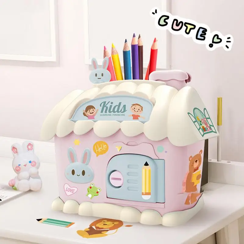 Banks For Kids Pen Holder Money Bank Storage Box Cute Educational Kids Coin Savings Bank Cash Can For Birthday Easter