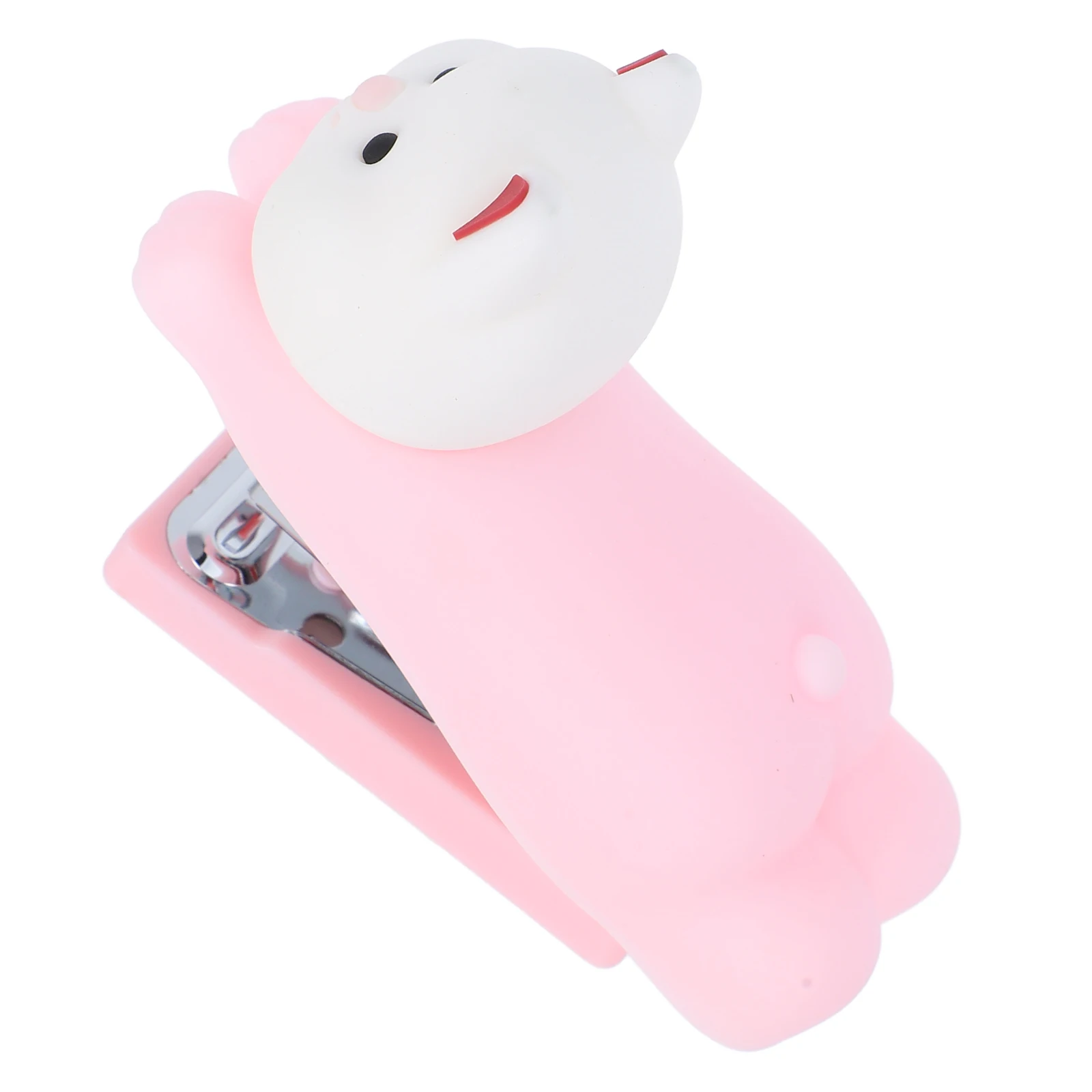 

Cartoon Cute Handheld Stapler Pink Cat Office Supply for Crafting Mini Portable PVC Silicone Desk Classroom Tool