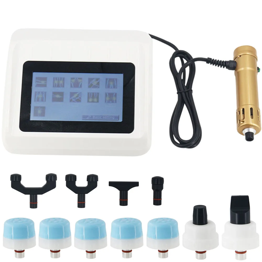 جديد آلة العلاج بالمستخدمين تدليك بندقية شاشة تعمل باللمس صدمة موجة بتقويم العمود الفقري مدلك العضلات لتخفيف الآلام الجسم الاسترخاء أداة