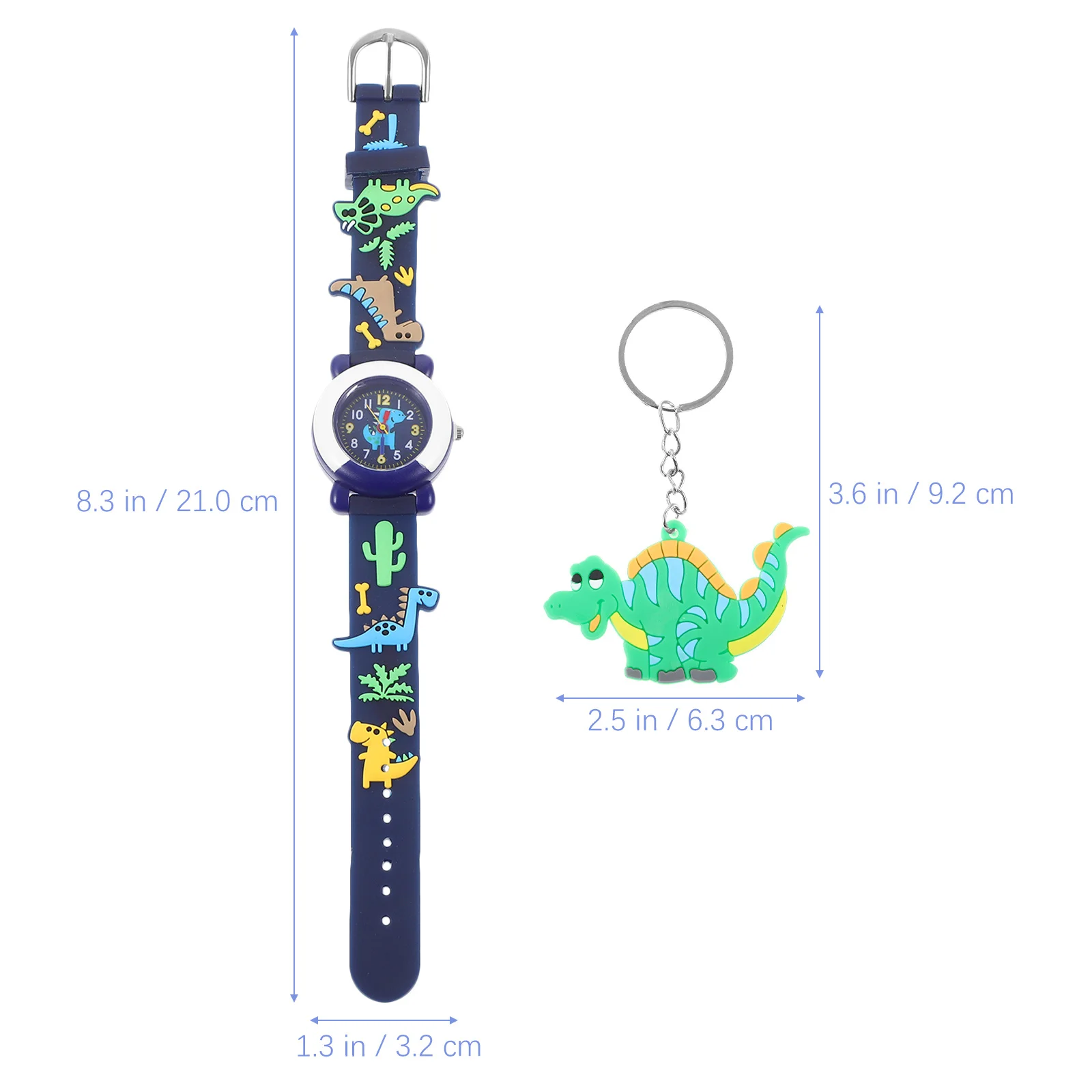 مجموعة واحدة من أدوات الساعات الكرتونية اللطيفة لتصميم الديناصور الصغير، ساعة كوارتز محمولة خفيفة الوزن لإدارة الوقت
