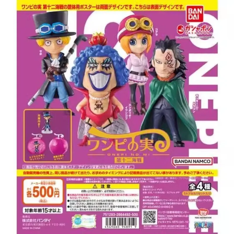 Figura de Anime de One Piece Original de Japón, Luffy, Gashapon, Kawaii, Devil Fruit Sabo, Mini estatuilla, cápsula de Gachapon, juguetes para regalo