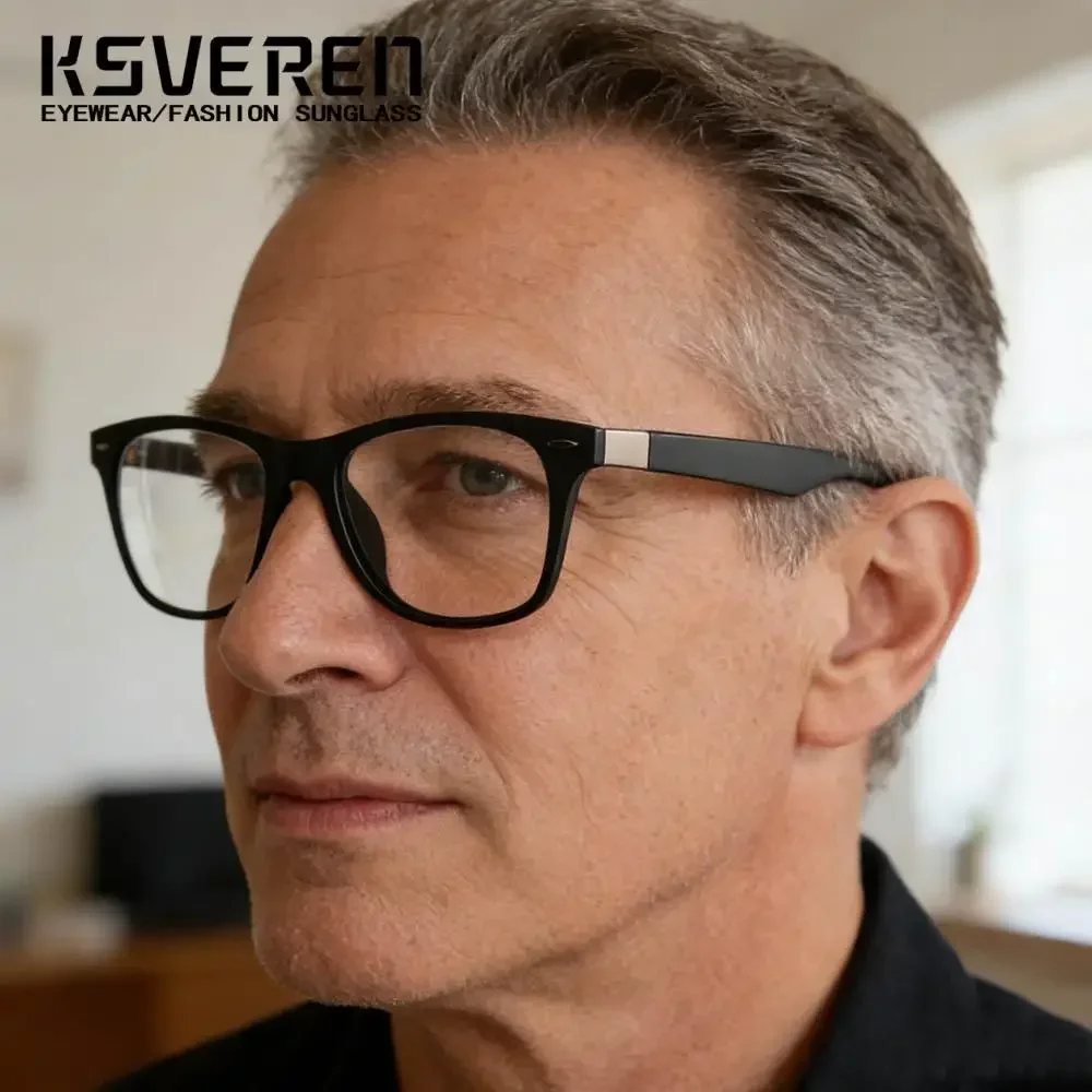 Black Square Anti Blue Light Reading Glasses Men Women Trendy Prescription Optical Glasses Clear Lens High Definition Reader