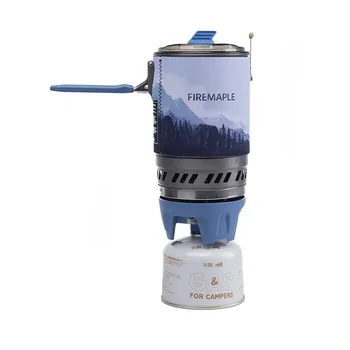 파이어 메이플 캠핑 요리 시스템 X5 가스 스토브 휴대용 마이크로 레귤레이터 밸브, 전기 제트 버너, 열 교환기 냄비 그릇 세트