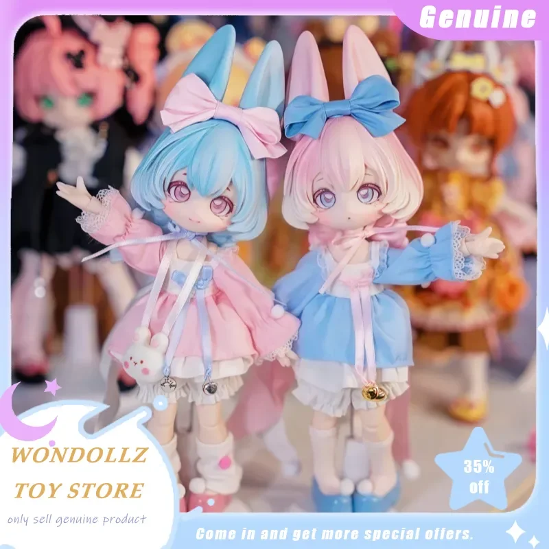 

Подлинная 1/12 Bjd недейная кукла Jumping Moon Time Rabbit Series слепая коробка Kawaii Girl экшн-фигурка настольное украшение модный подарок