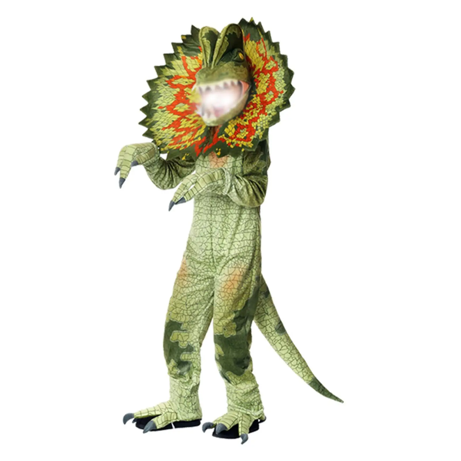 Kids Dinosaur Costume Green Dinosaur Onesie Jumpsuit for Make up Party Festival Dress up Party Children's Day Halloween Costumes