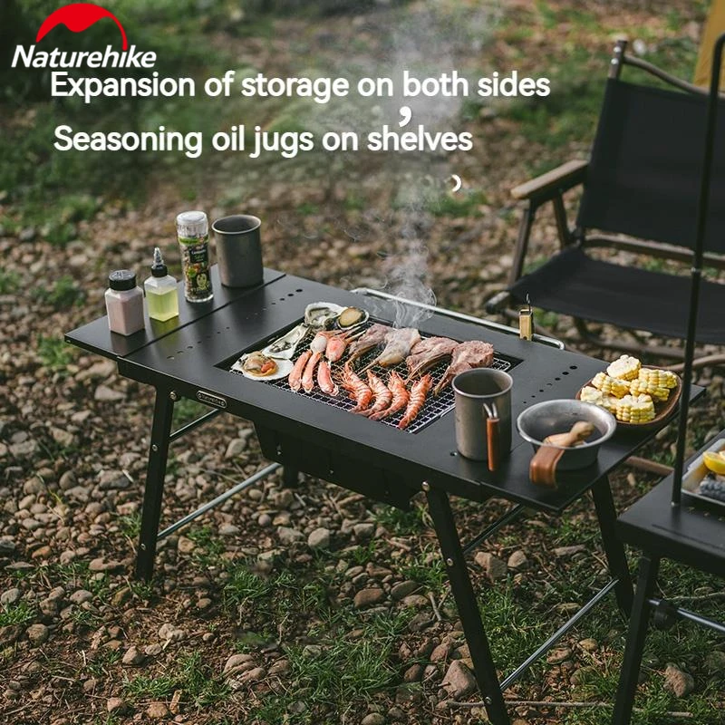 Imagem -04 - Naturehike Stainless Steel Igt Grill Tabela Grupo Destacável Camping ao ar Livre Viagem Portátil Piquenique Churrasco Combinação Combinação