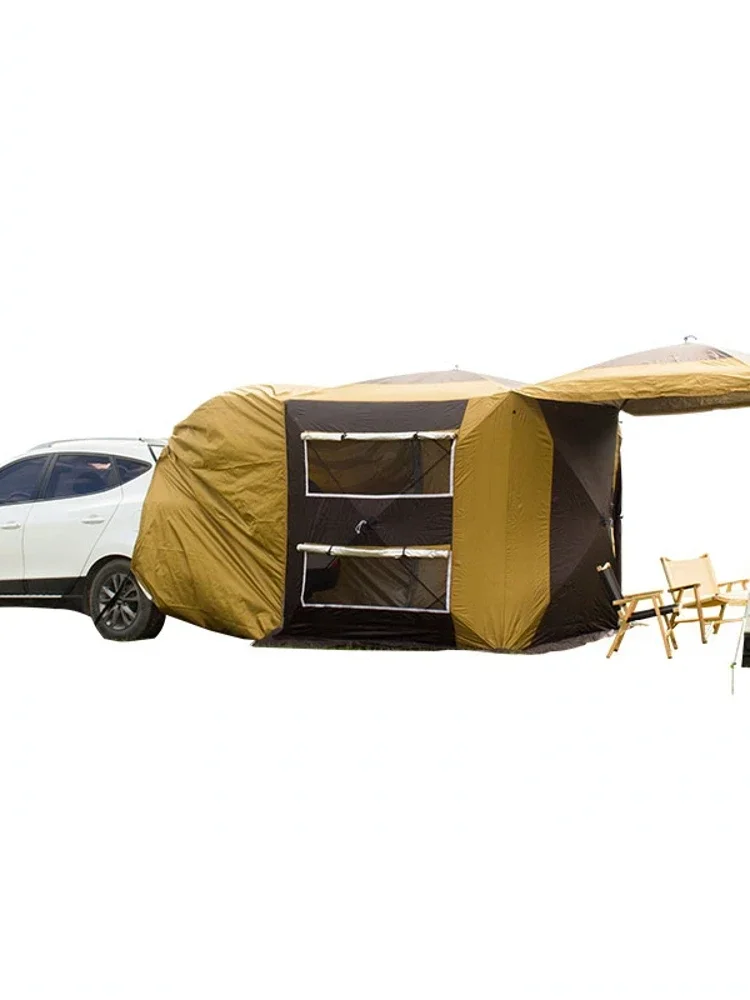 Car tail tent, car side canopy, self driving tour, camping tent car mounted multifunctional automatic quick opening camping roof