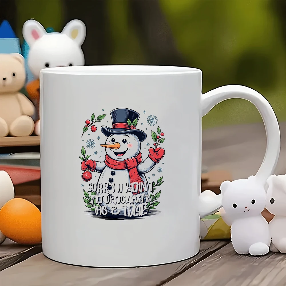 Taza de muñeco de nieve de 11oz + taza de Navidad de dibujos animados, regalo de Navidad, taza de agua para niños, taza de café de oficina familiar, regalo creativo