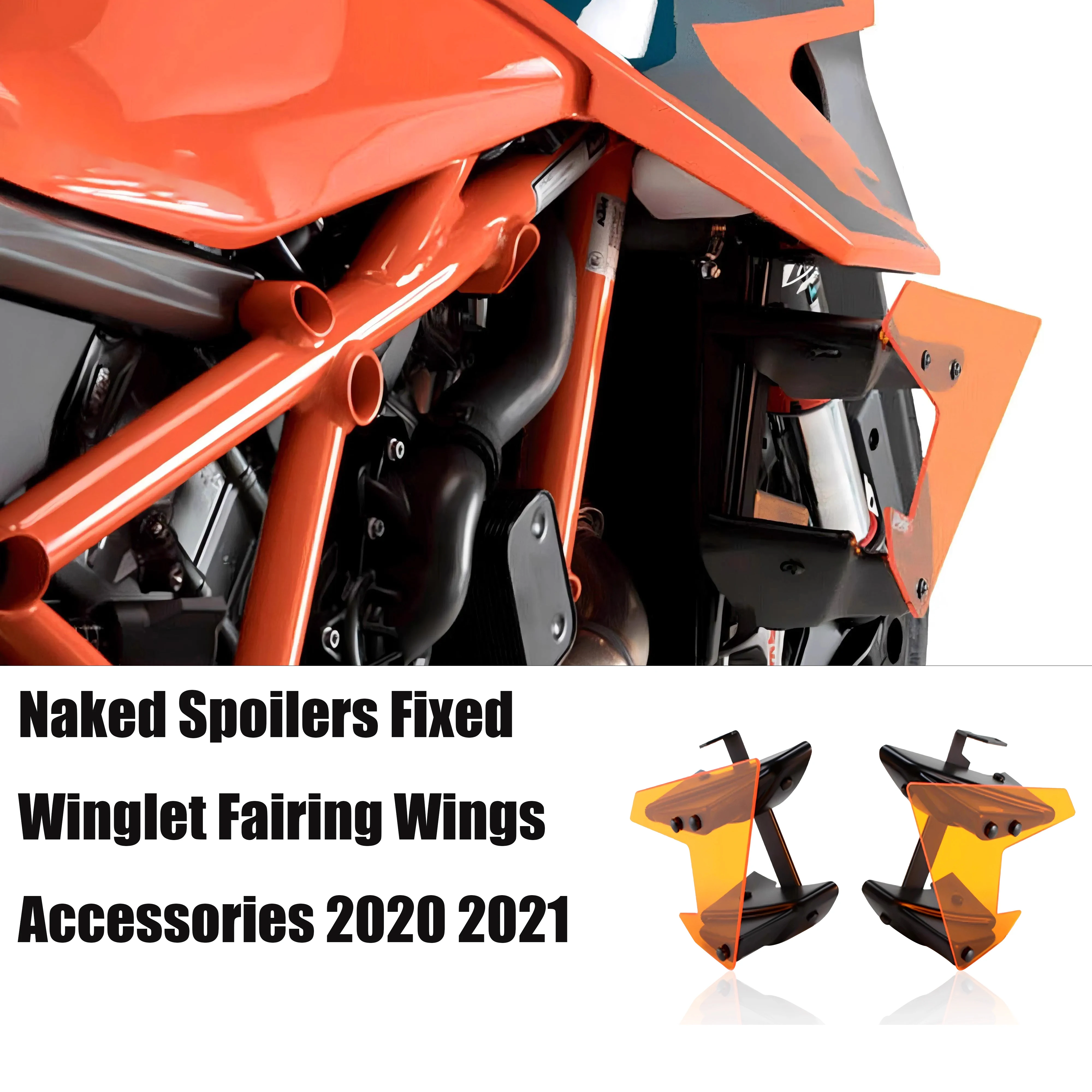 

NEW Motorcycle Parts Side Downforce Naked Spoilers Fixed Winglet Fairing Wing Deflectors Panel For 1290 SUPERDUKE R 2020 2021
