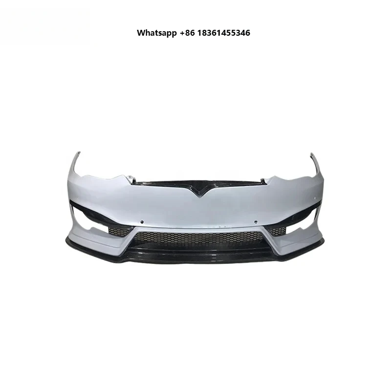 

For Model S 2014-2018 Half Carbon Fiber Front Bumper