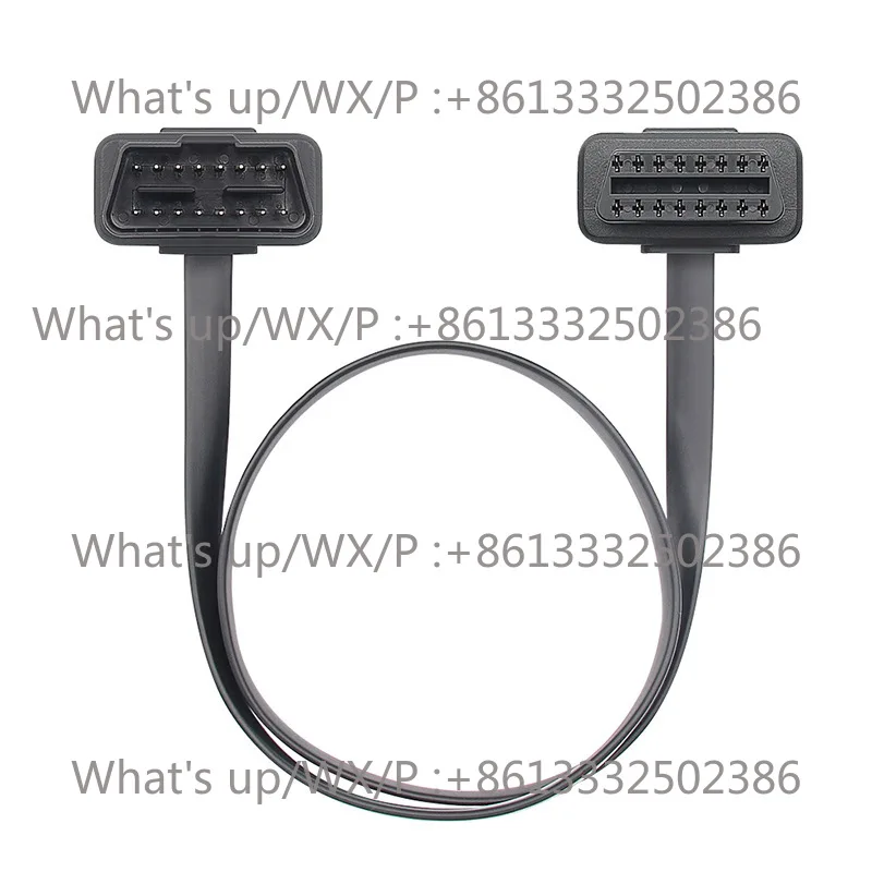 OBD 8 core 16PIN/needle one drag one, noodle conversion line male and female elbow obd2 car extension cable 60cm