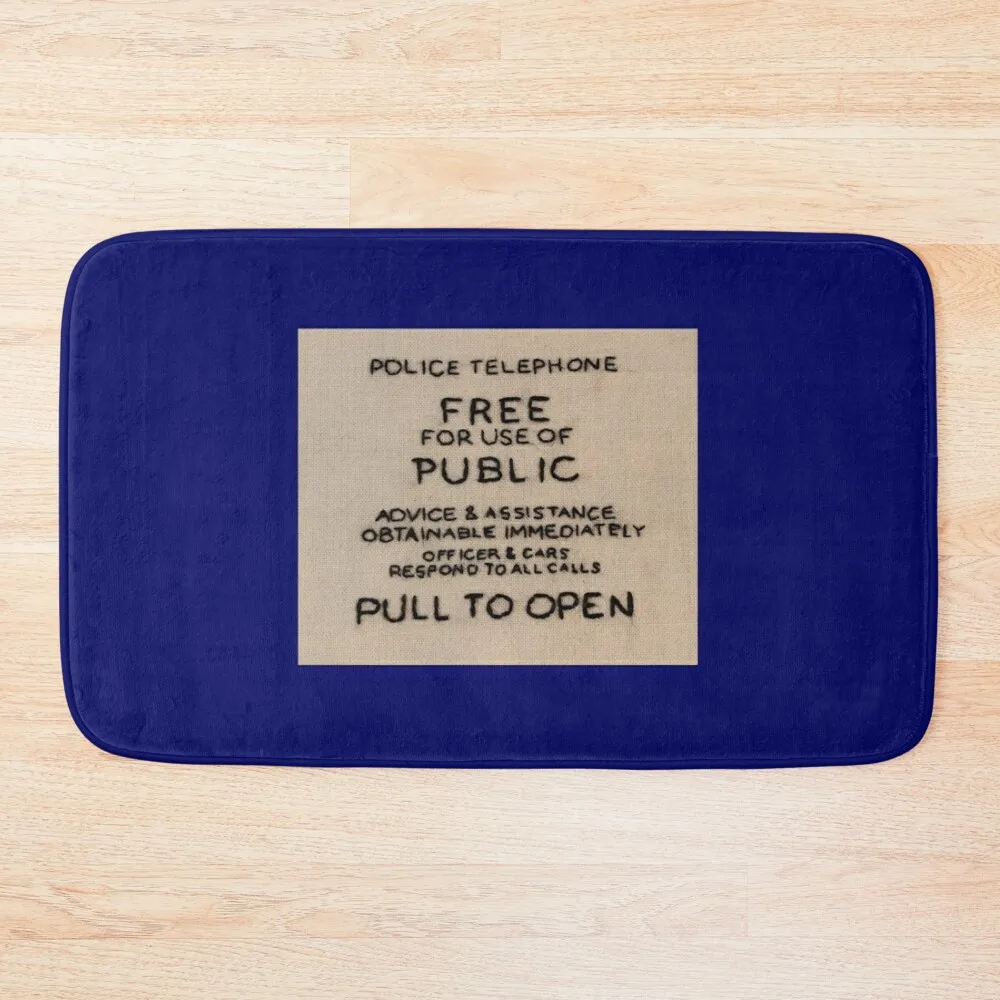 

Embroidered Tardis Sign From Dr. Who Bath Mat Bathroom Accessories Sets Rug Foot Carpet Anti Slip Mat