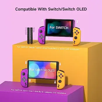 REDSTORM controller for Nintendo Switch/OLED switch controllers for handheld mode STK-7046 one piece flash controller replace