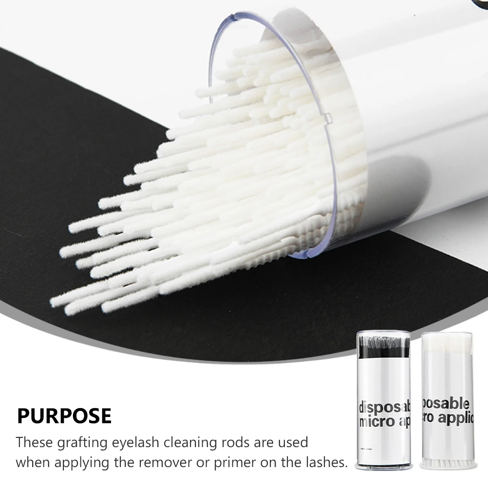 

Flexible PVC Nylon Cleaning Cotton Swabs Eyelash Grafting Tools Reusable Eyelash Cleaning Rods Salon Home Use Disposable Cotton