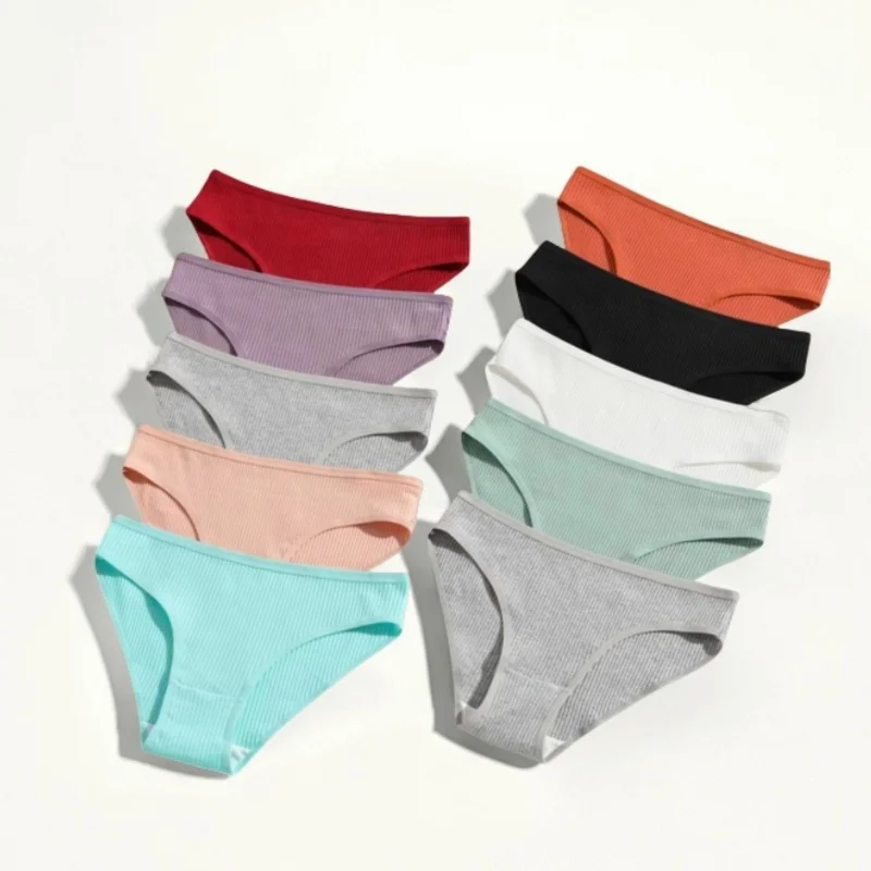 1Pc Cotton Panties Low Waist Briefs Sexy Bikini Panties Sports Breathable Underwear Solid Color Female Underpants S-XXL Briefs image 5