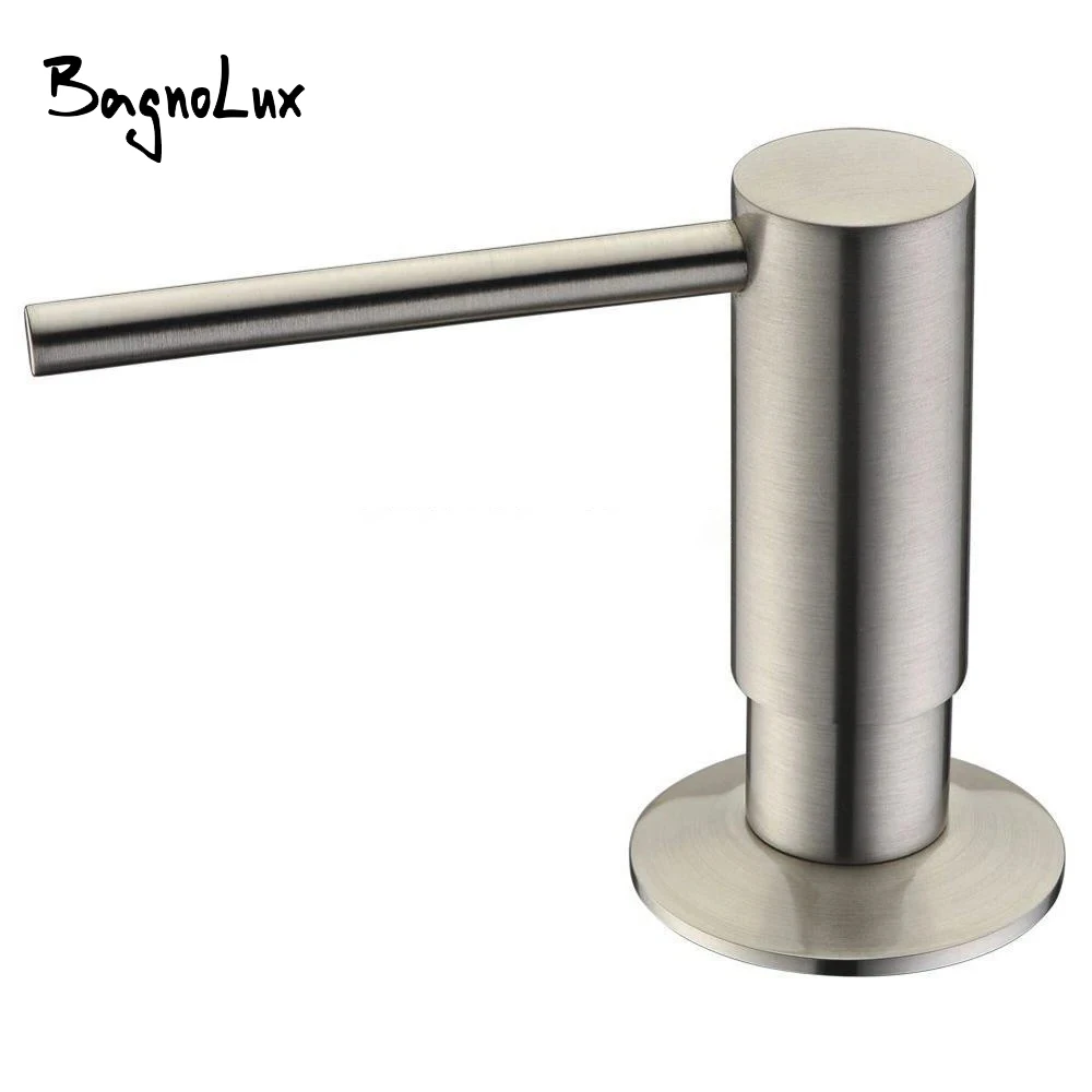 Newly High Quality 5 Warranty Promotion 100% Solid Brass Pump Head Kitchen Commercial Modern Lotion Dispenser In Brushed Nickel