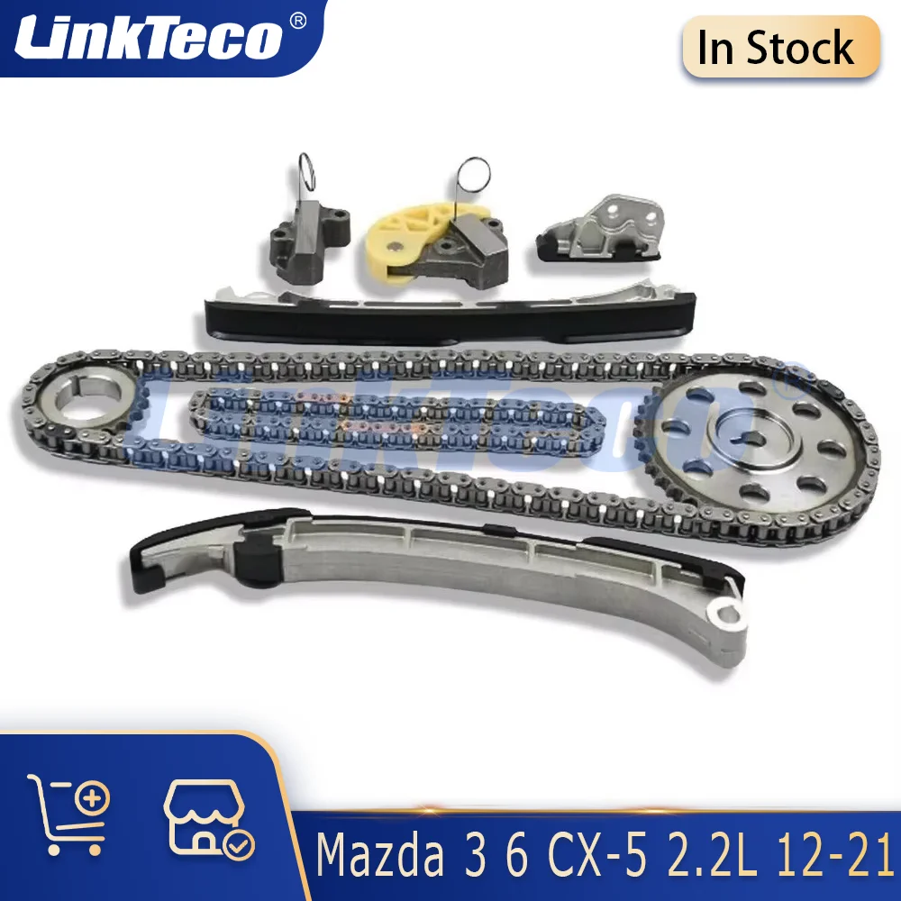 Engine Parts Timing Chain Kit Fit 2.2 L Diesel 4cyl 16V For Mazda 3 6 CX-5 SHY1 SHY4 SHY6 SHY8 2.2L 12-21 OEM SH02-11-760