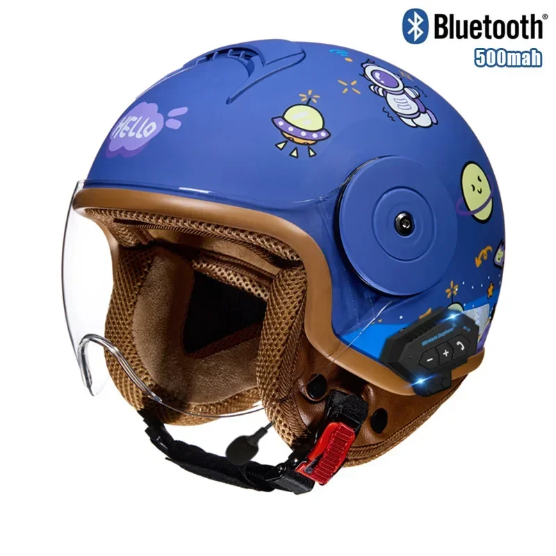 Children's Motocross Motorcycle Bluetooth Helmet Comfortable Motos Protective Carton Scooter Safety Helmets