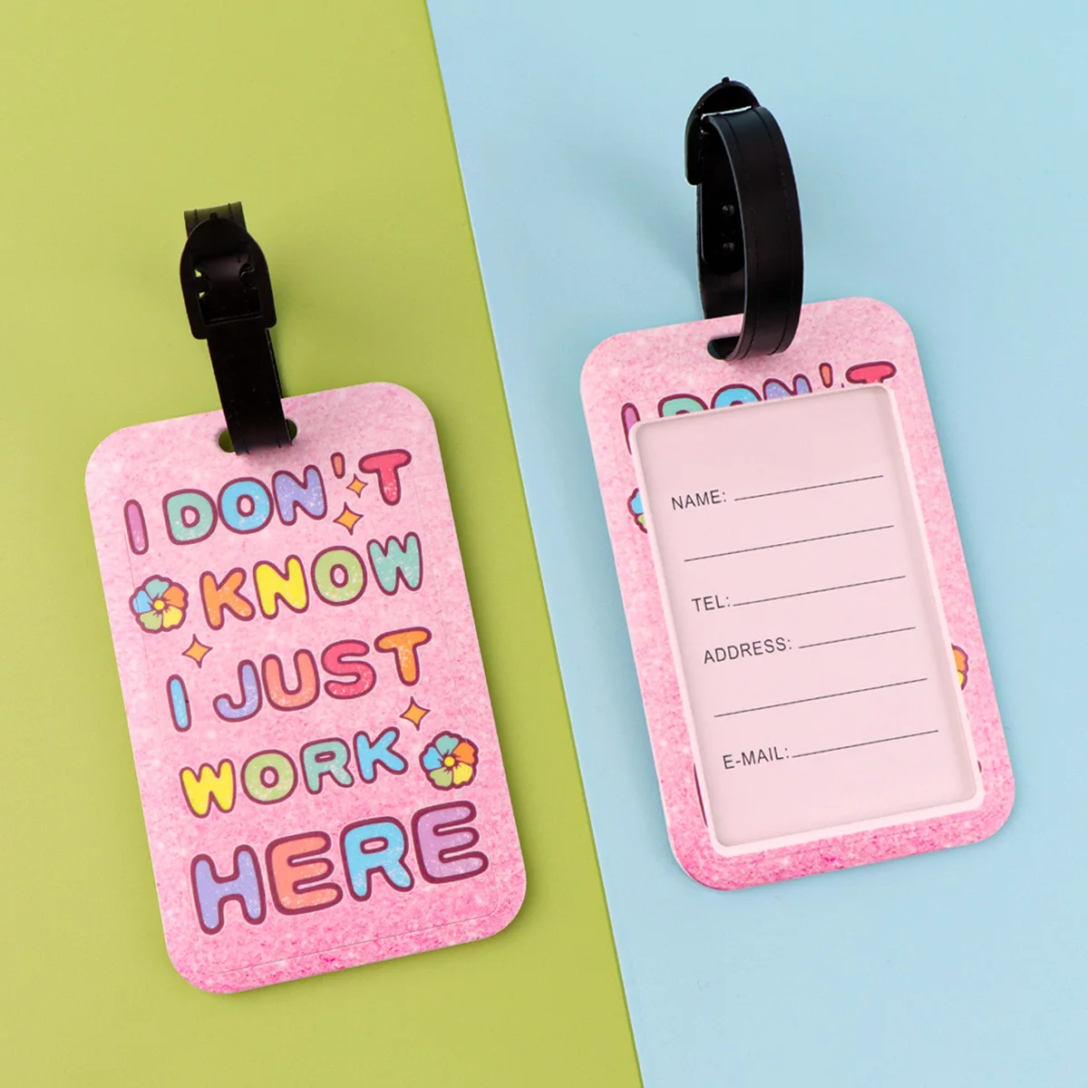 

I DON'T KNOW Quotes Luggage Tags Suitcase ID Addres Name Holder Baggage Tag Label Travel Accessories Portable Luggage Tags