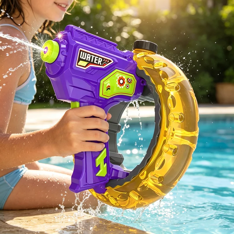 Space Electric Water Guns Toy Large Capacity Adult Water Guns with LED Pool Toy Suitable for Swimming Pools and Beaches