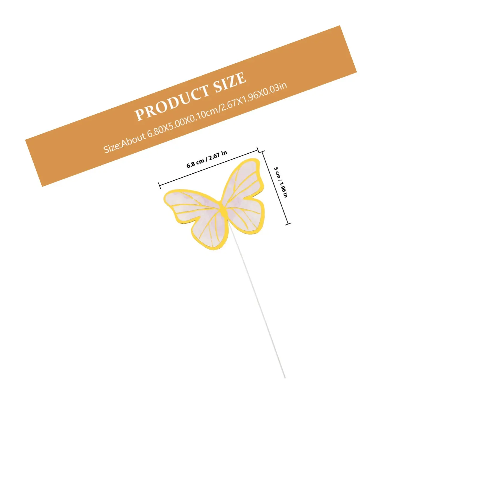 10Sets Butterfly Cake Accessory Delicate Dessert Topper for Party Scene Safe Food Grade Paper Decorative Cake Supply