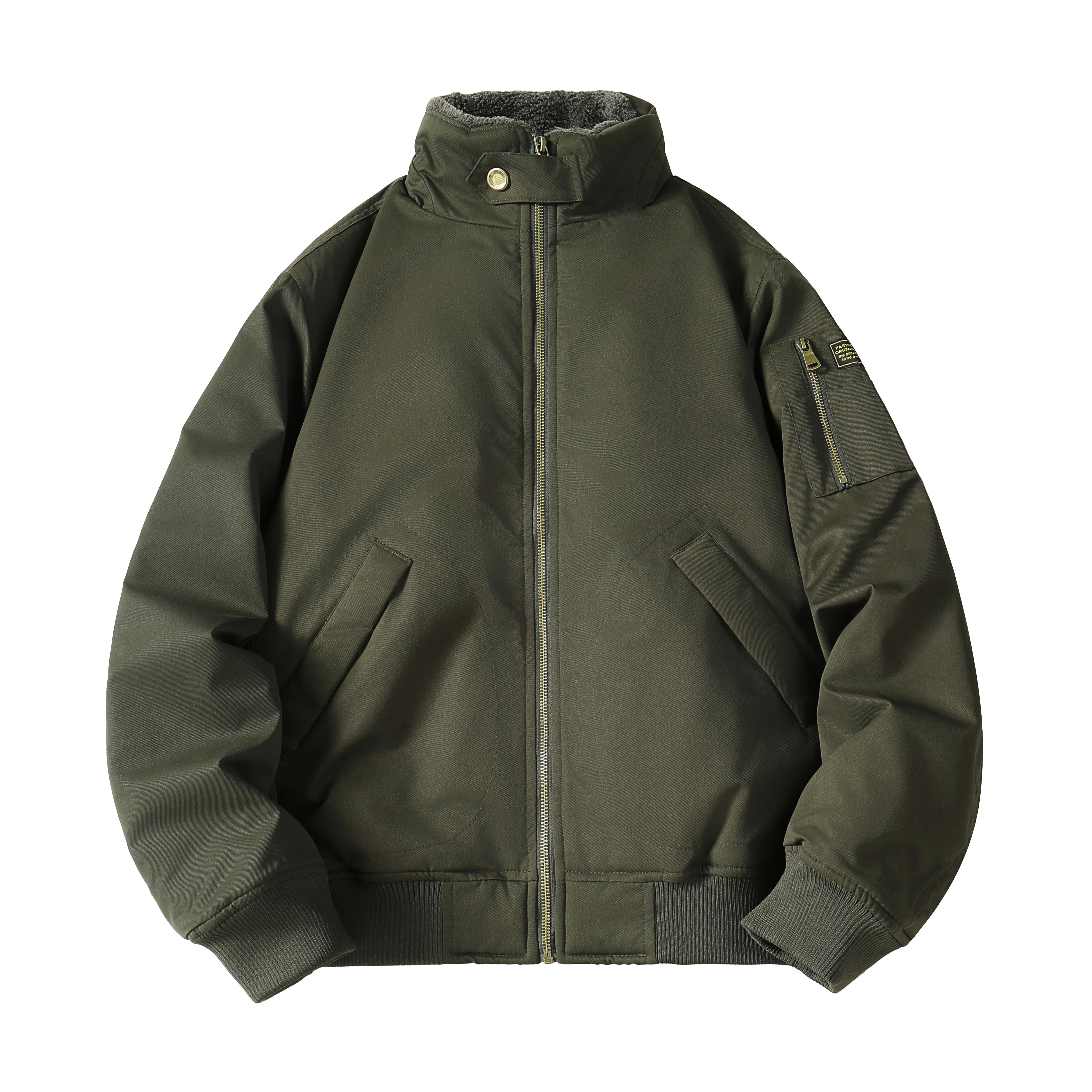 

Men's New Autumn Winter Cotton Jacket Versatile Casual Stylish Windproof Warm Stand Collar Outerwear