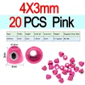 4X3mm 20pcs Pink