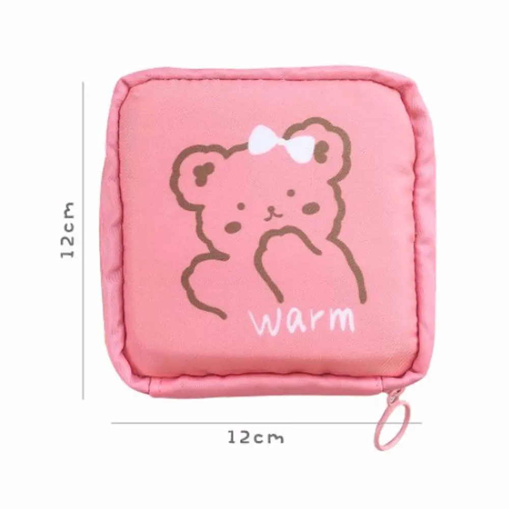 Bunny Bear Rabbits Cute Cartoon Pattern Waterproof Dinosaur Cat Lipstick Pouch Cosmetic Bag Coin Purse Sanitary Napkin Bag