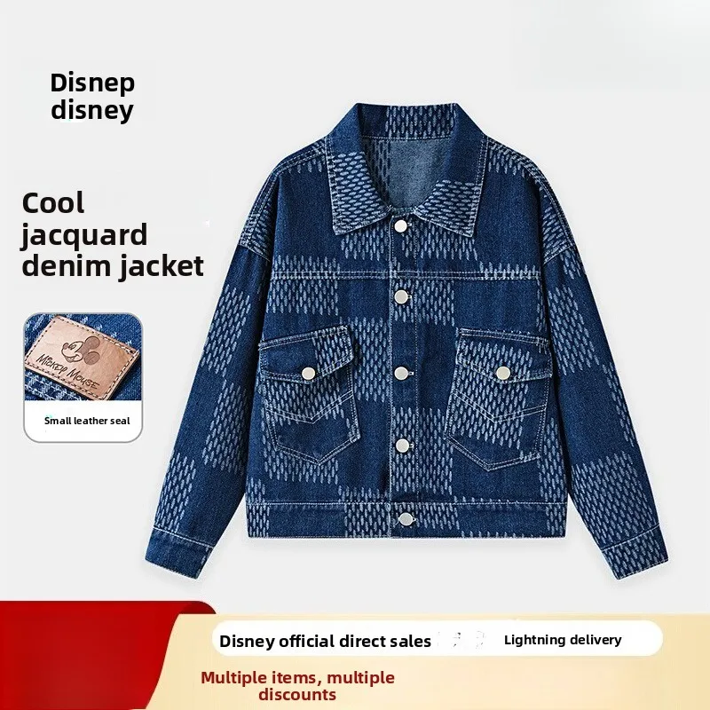 

Disney Boys Jacquard Denim Jacket 2025 - Structured & Stylish Spring/Autumn Coat