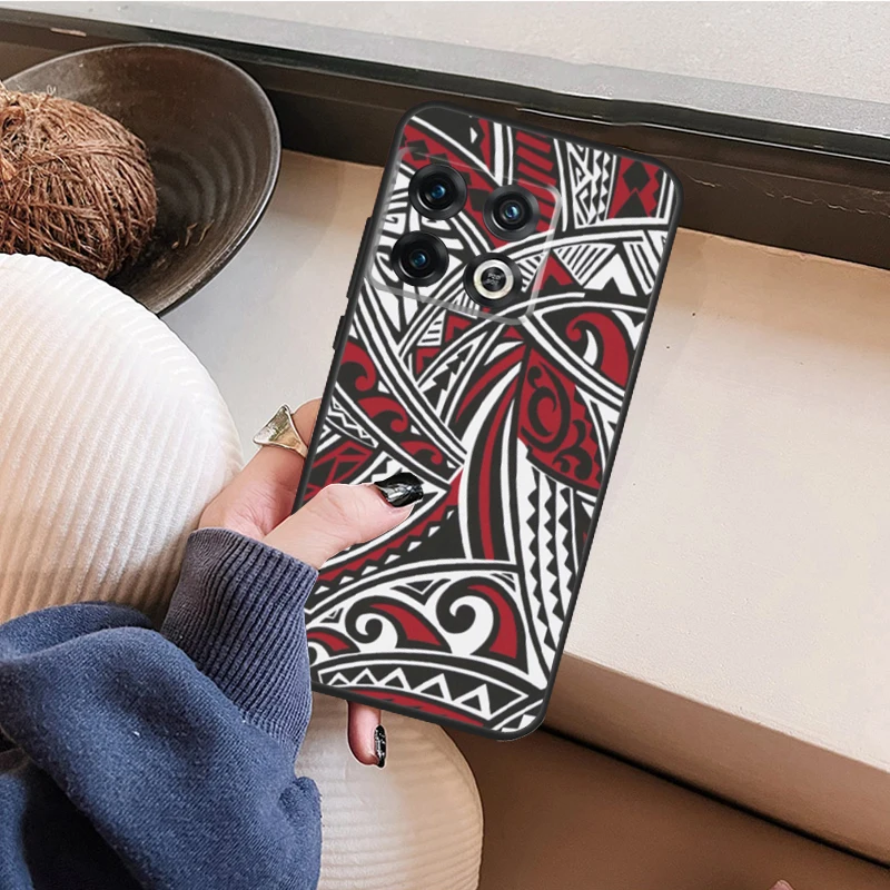 Maori Tribal Samoan Polynesian Print Phone Case For OnePlus Nord CE 2 3 Lite 2T N10 N20 N30 OnePlus 11 10T 8T 9RT 10R 8 9 10 Pro