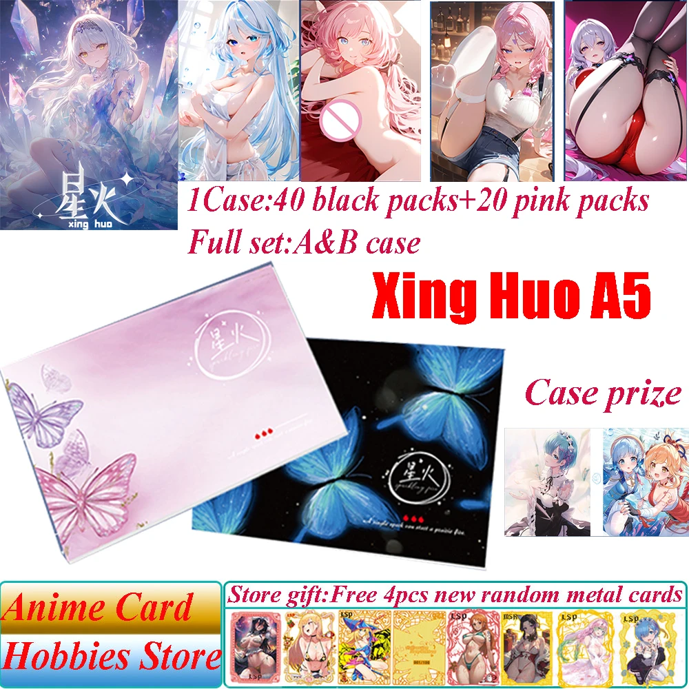

Newest Xing Huo Goddess A5 Size Acrylic Colored Paper Board Waifu Rare Bikini Uniform Nude Collection Cards Hobby Card Toy Gifts