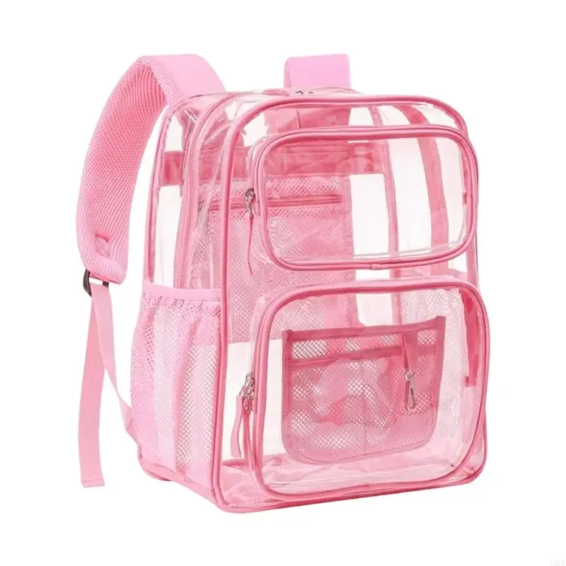 Clear Backpack Heavy Duty PVC Transparent Backpack Large Capacity for College 