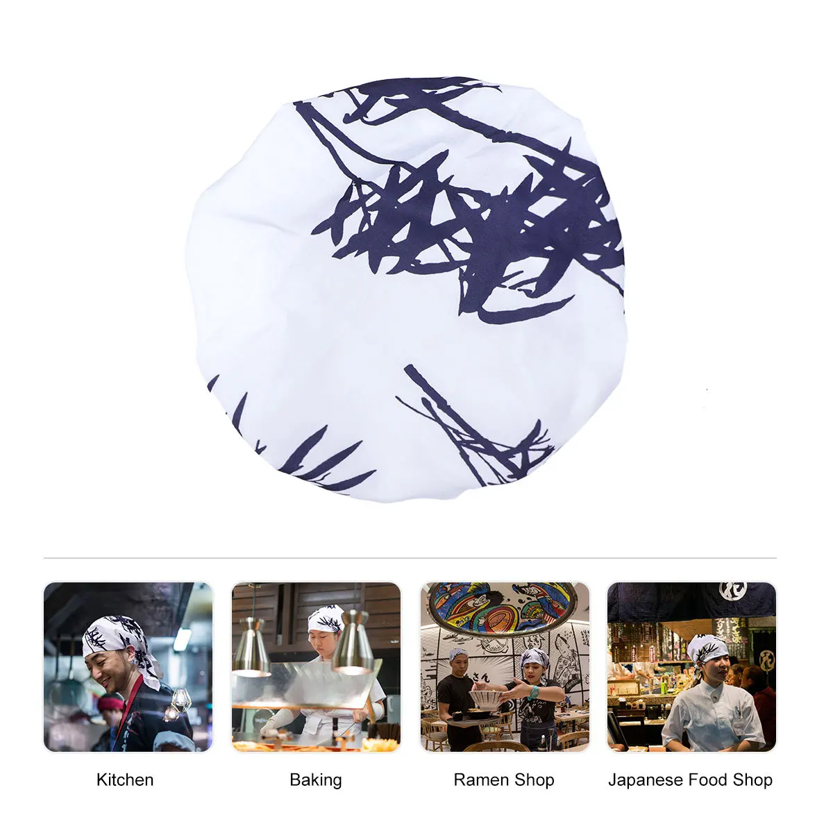 1Pcs Work Hat Catering Cap Adjustable Elastic One Size Fits Most Adults Comfortable Chef Hat Restaurant Cooking Uniform