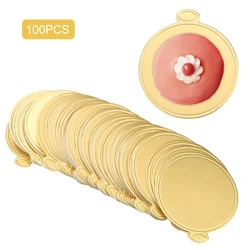 Golden Dessert Displays Tray Round Cake Dessert Tray Cake Cardboard 100Pcs/Pack Paper Coasters Cake Boards Pastry Decorative Kit