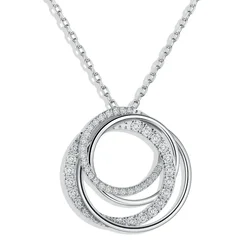 Full Moissanite Pendant Necklace for Women D VVS1 18K White Gold Plated 925 Sterling Silver Lab Diamond Chain Luxury Jewelry