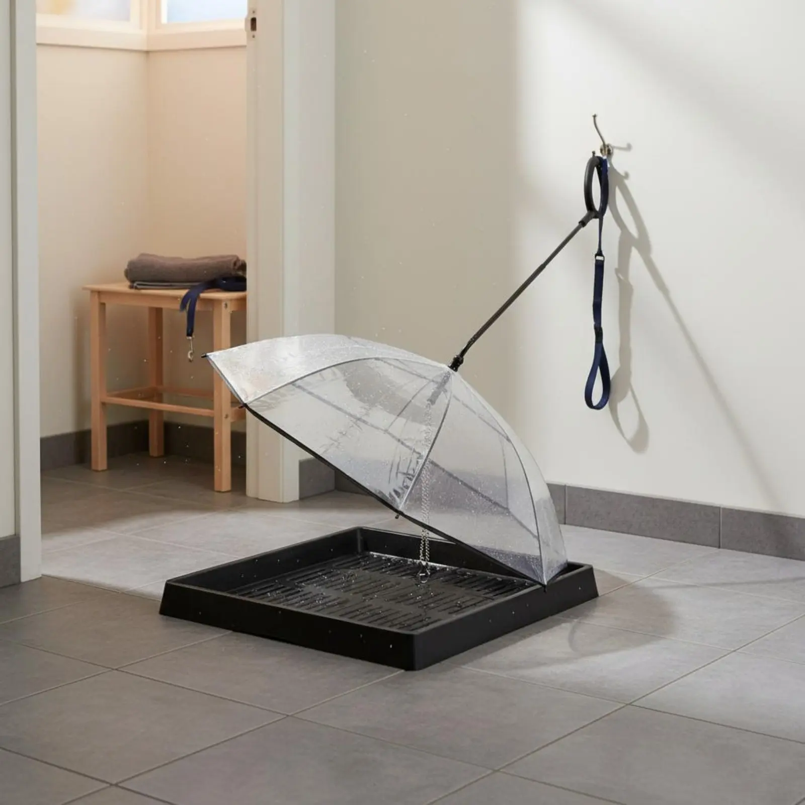 

Waterproof Dog Umbrella Rainproof Transparent Dog Umbrella Handsunrestricted for Walking